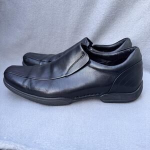 Cole‎ Haan Shoes Mens Size 9.5 Black Leather Slip On Loafers Square Toe Comfort